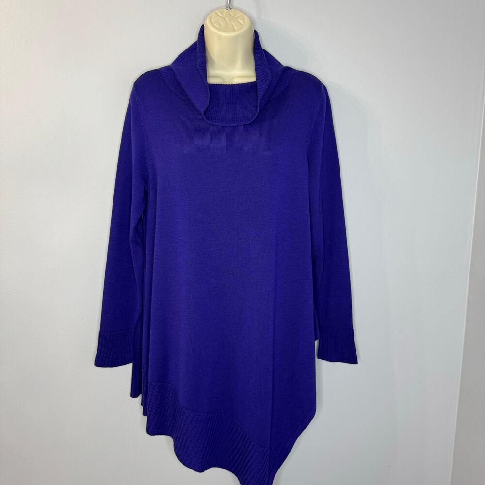 Eileen Fisher Asymmetrical Hem Wool Sweater Pullover Relax Fit Women's S